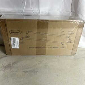 1 Inch Curtain Rods for Windows 144 to 168 Black